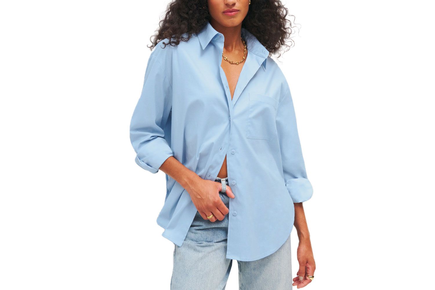 Reformation Will Oversized Shirt in Horizon