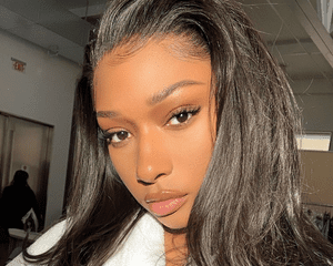 megan thee stallion wearing black hd full lace wig
