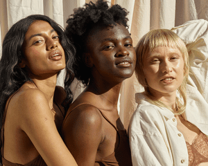 Small group of women close up portrait